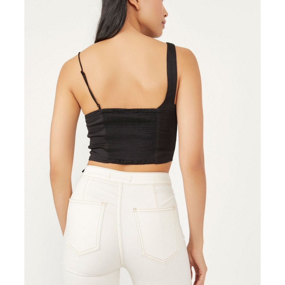 Free People small black Mila Tie crop top - Picture 3 of 5